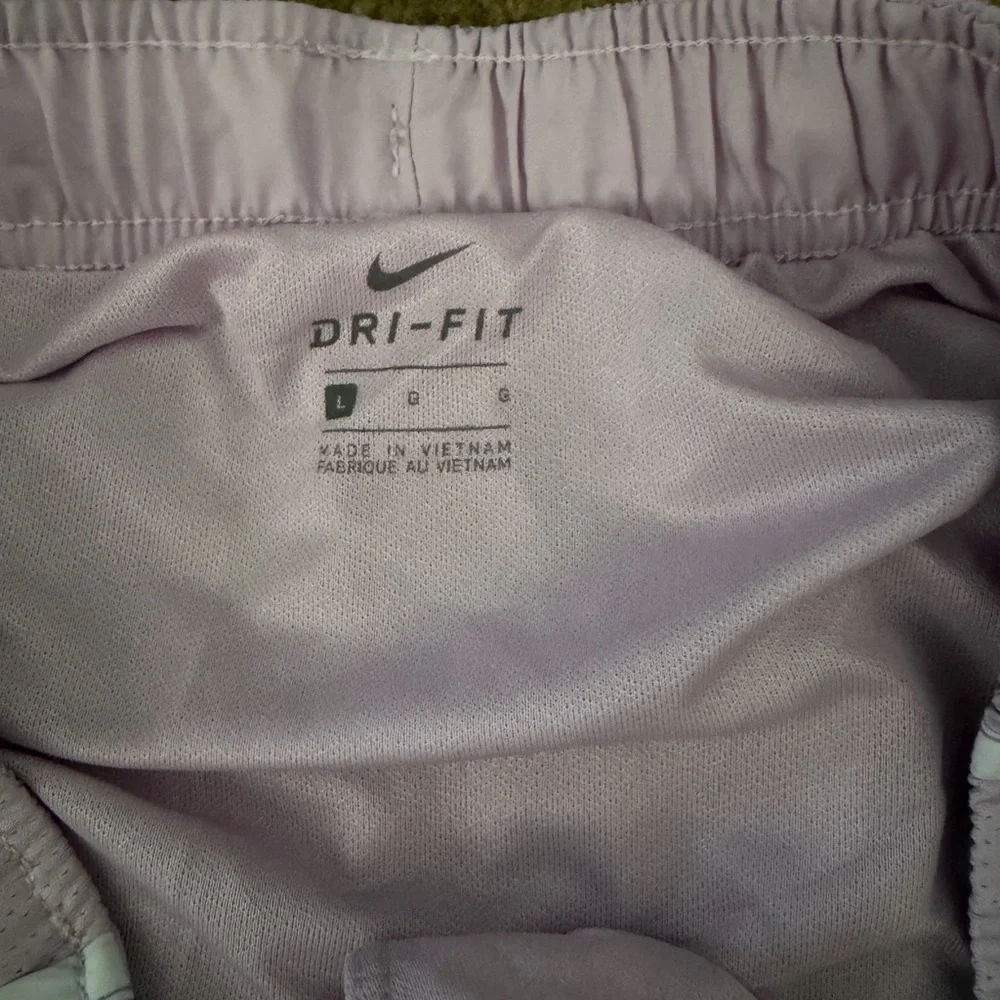 NWT Nike Women's Light Lavender Athletic Shorts with White Trim - Picture 2 of 6